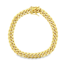 10k Yellow Gold Mens Link Bracelet. Bracelet measures 8