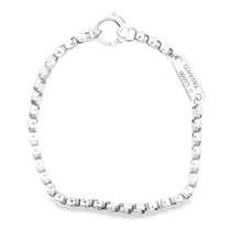 18k white gold mens link bracelet by Luigi Tavanti. Bracelet measur...