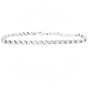 18k white gold mens link bracelet by Luigi Tavanti. Bracelet measur...
