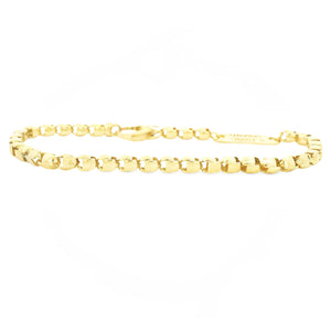 18k yellow gold mens link bracelet by Luigi Tavanti. Bracelet measu...