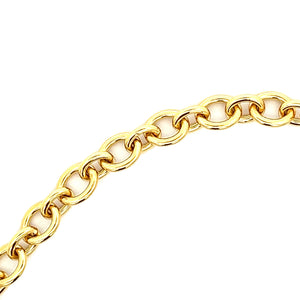 18k yellow gold link bracelet. Bracelet measures 7