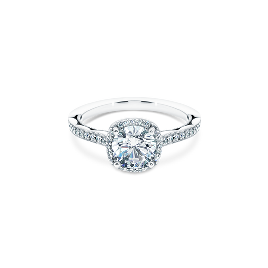 Tacori Round Diamond Halo Engagement Ring — photo 1 of 3