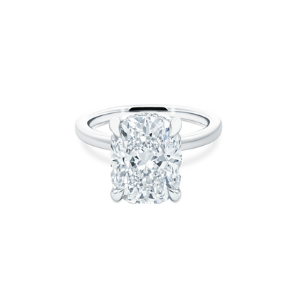Elongated Cushion Cut Lab Grown Diamond Solitaire Engagement Ring with 5.00ct center diamond