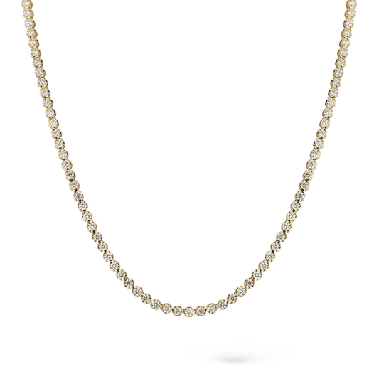 5.42ct 14k Yellow Gold Diamond Necklace — photo 1 of 3
