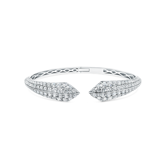 5.49ct 18k White Gold Diamond Cuff Bracelet — photo 1 of 2
