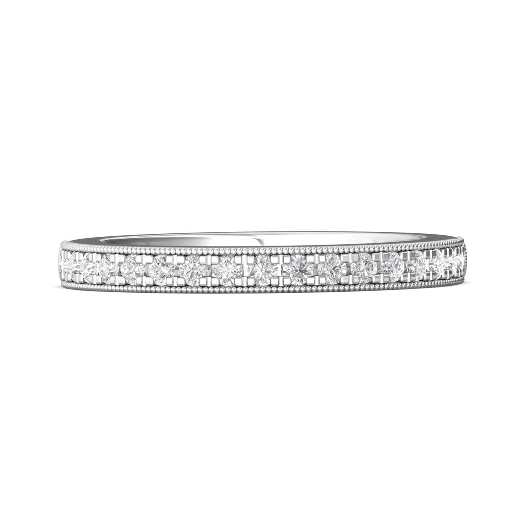 FlyerFit Thin Pave Diamond Band