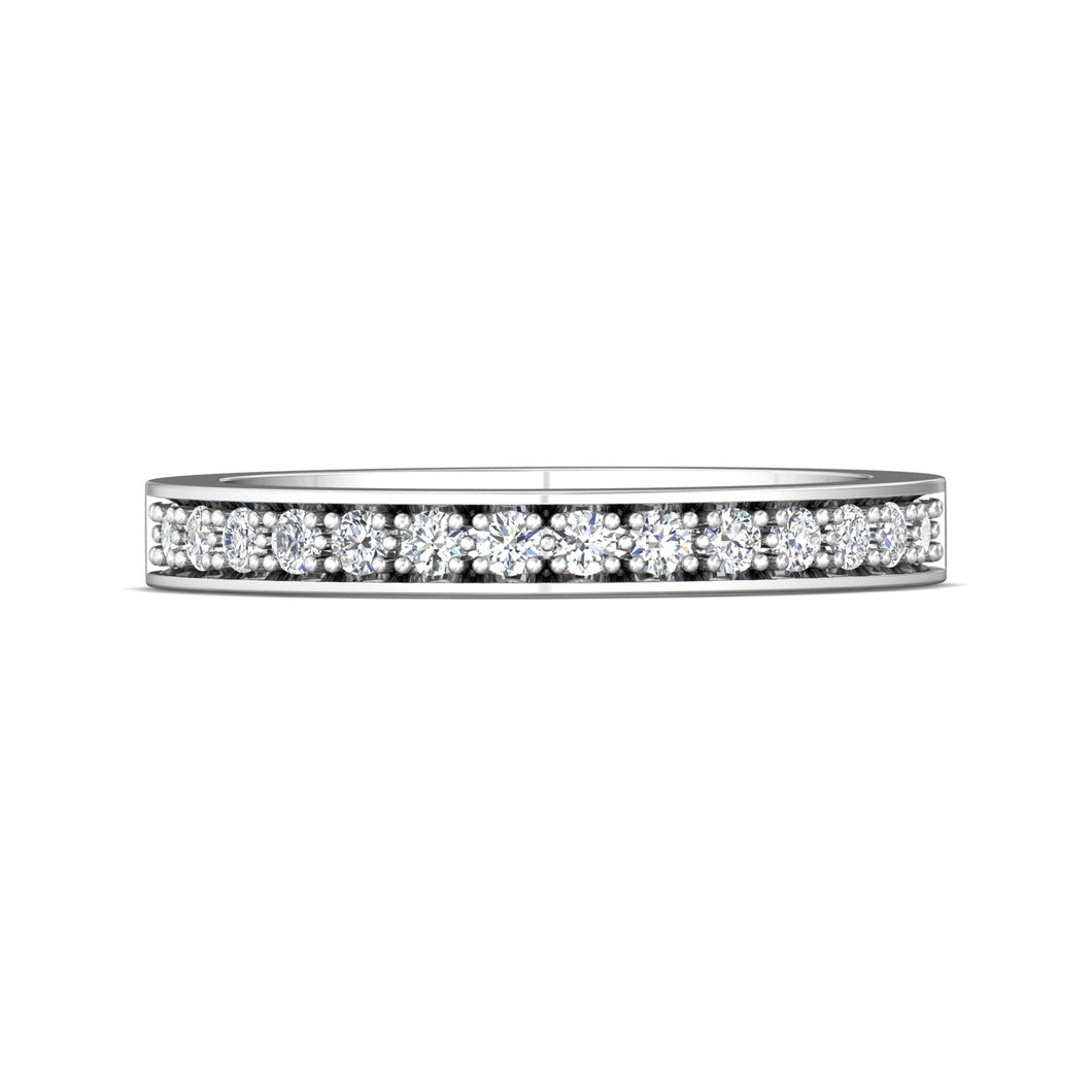FlyerFit Pave Diamond Wedding Band