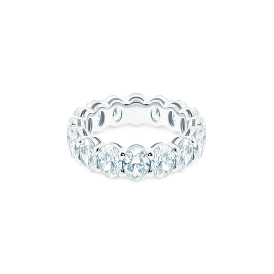 platinum oval diamond eternity band 110-8535