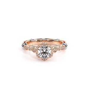 This Verragio engagement ring carries the vintage scalloped design ...