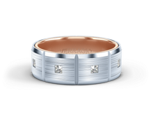 Verragio Matte Finish Diamond Men's Wedding Band