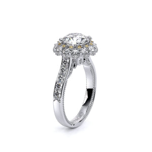 This Verragio ring features an Enchanted Diamond Halo, creating a t...