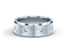 Verragio Matte Finish Diamond Men's Wedding Band