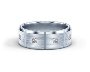 Verragio Matte Finish Diamond Men's Wedding Band