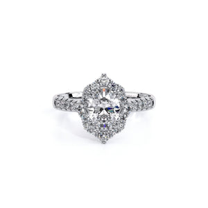 This Verragio pave engagement ring radiates elegant styling with th...
