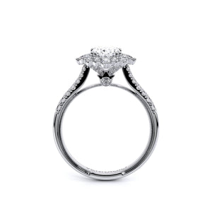This Verragio pave engagement ring radiates elegant styling with th...