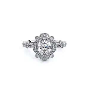 This Verragio engagement ring gives true vintage styling with its r...