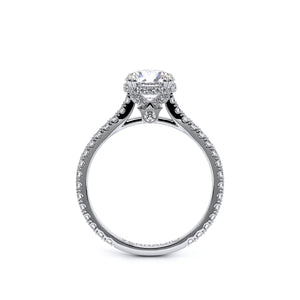 This Verragio engagement ring features a three quarter brilliant di...