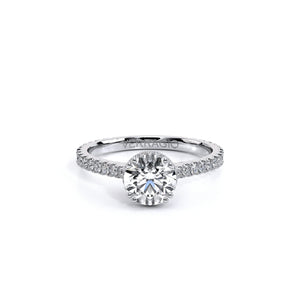 This Verragio engagement ring features a three quarter brilliant di...