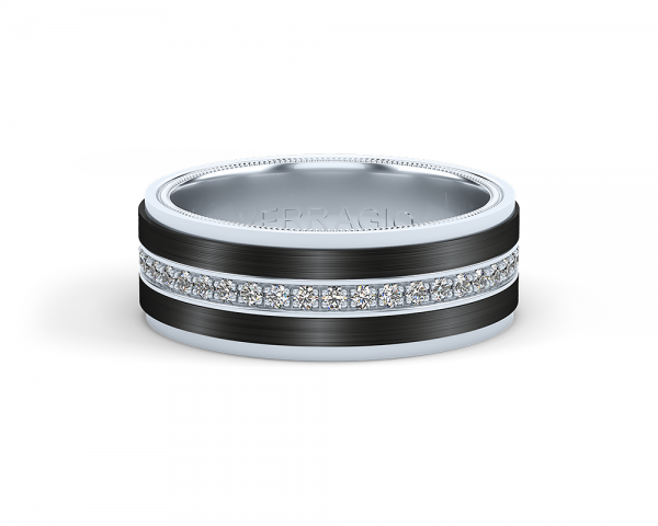 Verragio Titanium & Gold Diamond Men's Wedding Band