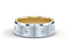 Verragio Matte Finish Diamond Men's Wedding Band