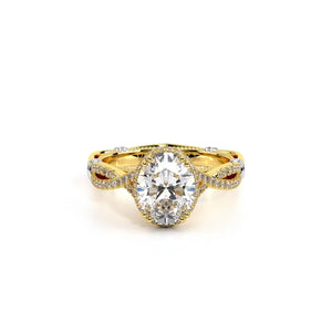 Verragio classic engagement ring that features pave set twisted dia...