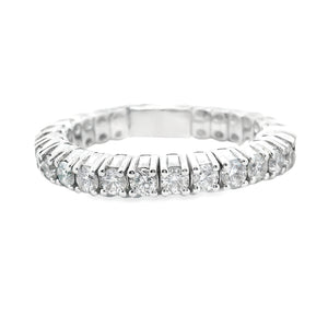 Estate piece: 18k white gold stretch diamond band
Diamonds: Round b...