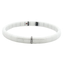 Roberto Demeglio polished ceramic stretch bracelet. 1 18k white gol...