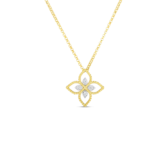 Roberto Coin 18K Gold Princess Open Frame Flower Necklace