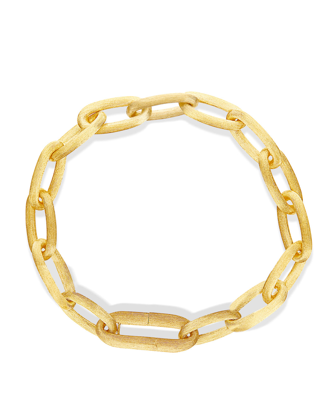 18k yellow gold link bracelet by Nanis. Bracelet measures approxima...