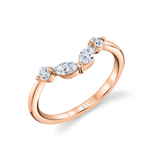 Sylvie Diamond Curved Wedding Band