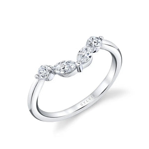 Sylvie Diamond Curved Wedding Band