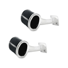 18k white gold diamond and onyx cuff links by Tateossian. 
The fron...
