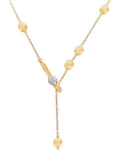 18kt gold boules chase each other in this fresh, contemporary neckl...