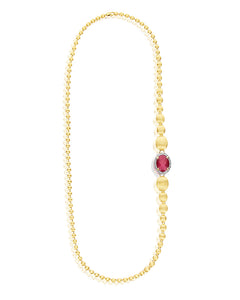 This 18kt yellow gold and natural stones necklace is among the 