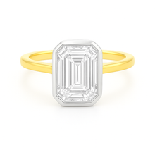 2.01ct 14k Yellow Gold Emerald Cut Lab Grown Diamond Engagement Ring