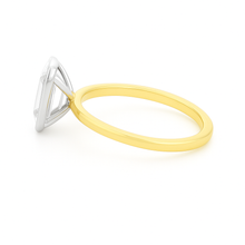 2.01ct 14k Yellow Gold Emerald Cut Lab Grown Diamond Engagement Ring