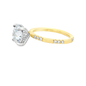 2.52ct 14k Yellow Gold Round Cut Lab Grown Diamond Engagement Ring