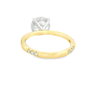 2.52ct 14k Yellow Gold Round Cut Lab Grown Diamond Engagement Ring