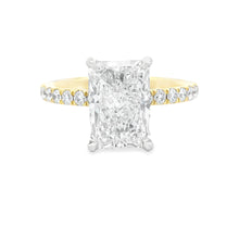 2.70ct 14k Yellow Gold Radiant Cut Lab Grown Diamond Engagement Ring