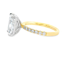 2.70ct 14k Yellow Gold Radiant Cut Lab Grown Diamond Engagement Ring