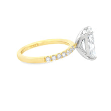 2.70ct 14k Yellow Gold Radiant Cut Lab Grown Diamond Engagement Ring