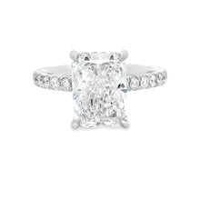 3.00ct Platinum Radiant Cut Lab Grown Diamond Engagement Ring