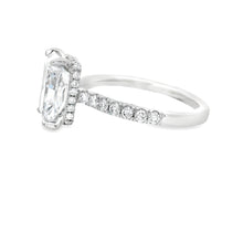 3.00ct Platinum Radiant Cut Lab Grown Diamond Engagement Ring