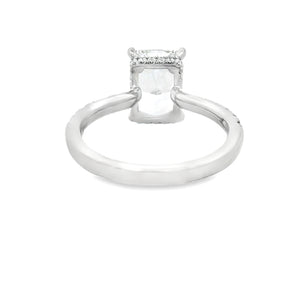 3.00ct Platinum Radiant Cut Lab Grown Diamond Engagement Ring