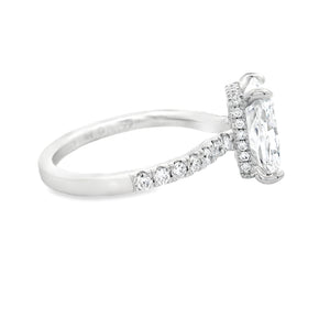 3.00ct Platinum Radiant Cut Lab Grown Diamond Engagement Ring
