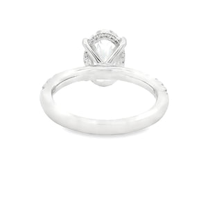 3.03ct Platinum Oval Cut Lab Grown Diamond Engagement Ring