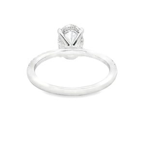 2.00ct 14k White Gold Oval Cut Lab Grown Diamond Engagement Ring
