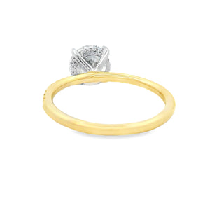 1.52ct 14k Yellow Gold Round Cut Lab Grown Diamond Engagement Ring