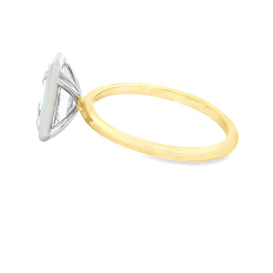 2.01ct 14k Yellow Gold Emerald Cut Lab Grown Diamond Engagement Ring