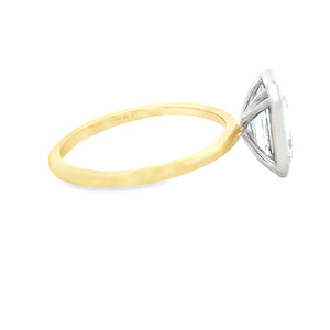 2.01ct 14k Yellow Gold Emerald Cut Lab Grown Diamond Engagement Ring